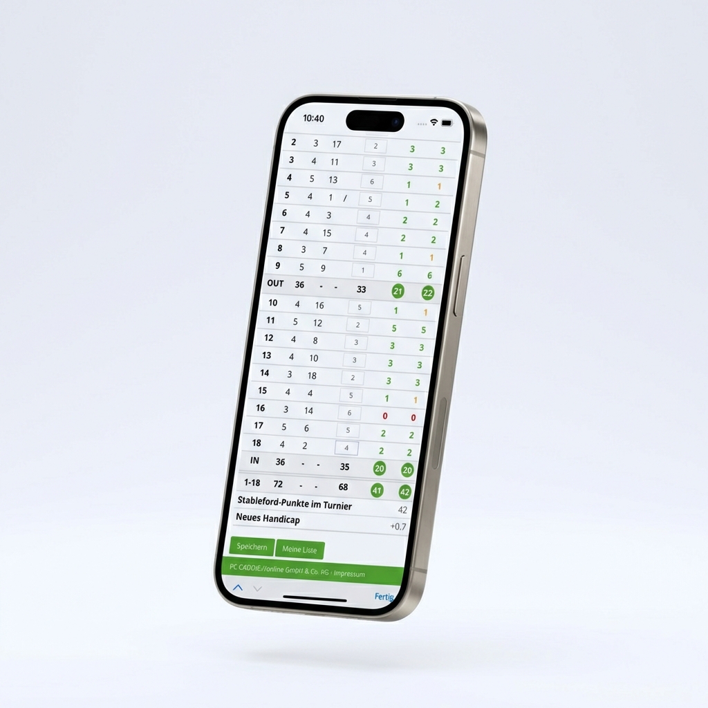 PC CADDIE App E-Scoring